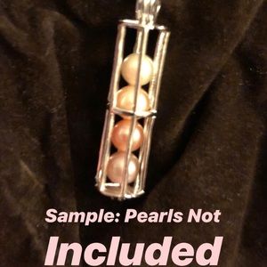 925 Sterling Silver Pearl Cage Pendant
